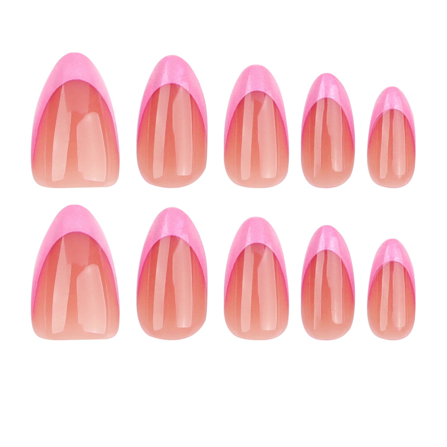 High-End French Pink Press On Nails GD17