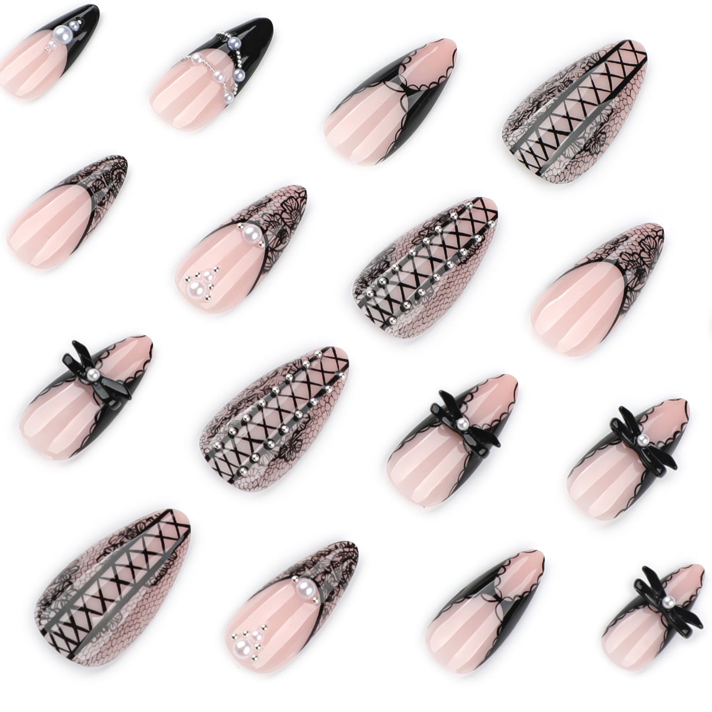 Edgy Goth Y2K Press-on Nails JP3527