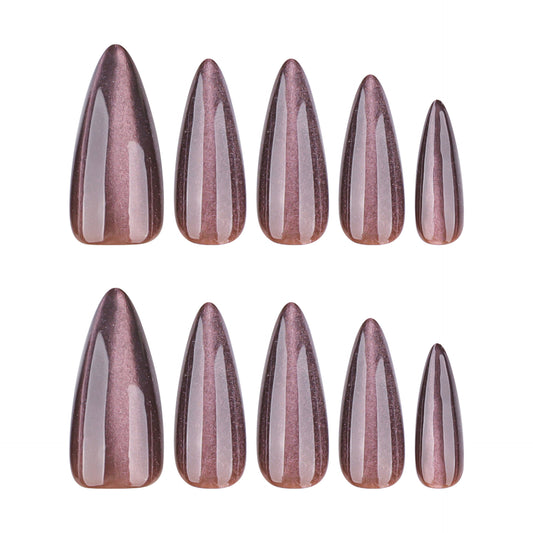 Glitter Brown Cat Eye JP4190 Veloura Nails