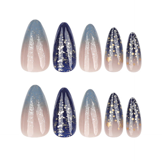 Edgy Galaxy Starry Sky Press-on Nails JP3756