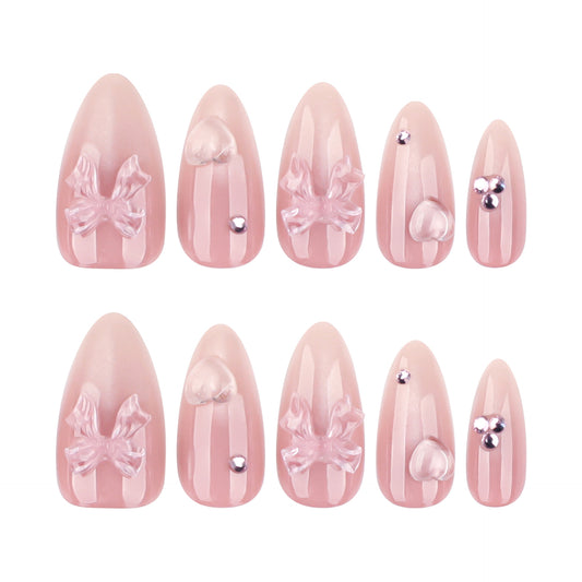 Cat Eye Gradient 3D Bow Nails JP4183