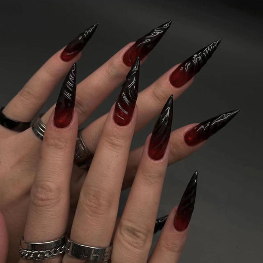 Blood Drip Stiletto Nails Veloura Nails