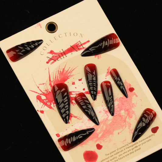 Blood Drip Stiletto Nails Veloura Nails