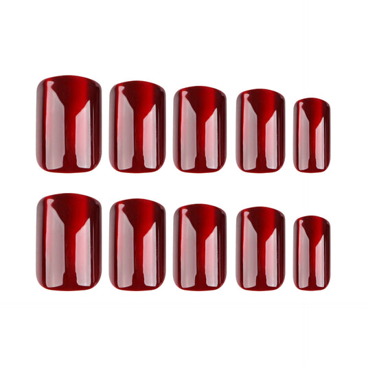 Blood Red Cat Eye Veloura Nails