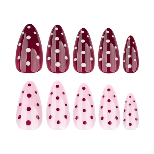 Red Polka Dots Veloura Nails