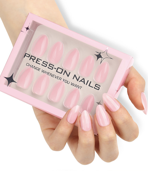 Solid Pink Press-On Nails GD45