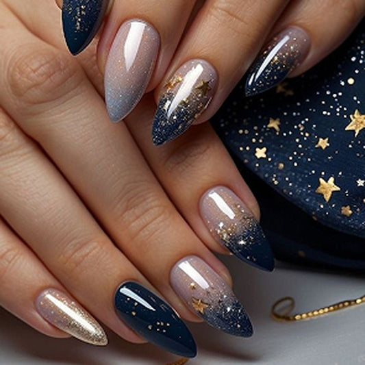 Edgy Galaxy Starry Sky Press-on Nails JP3756