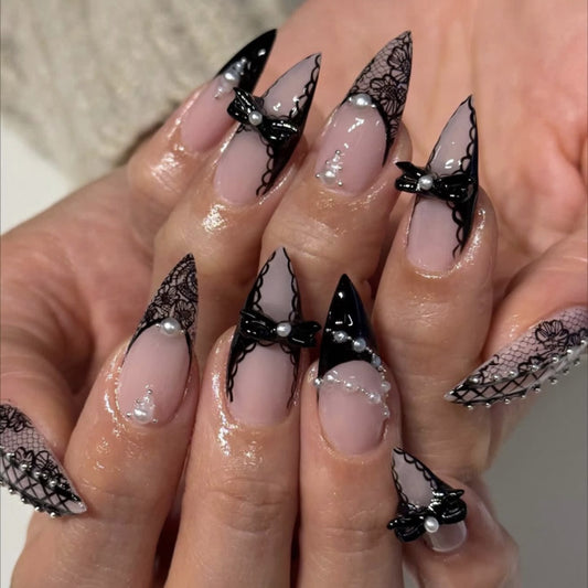 Edgy Goth Y2K Press-on Nails JP3527