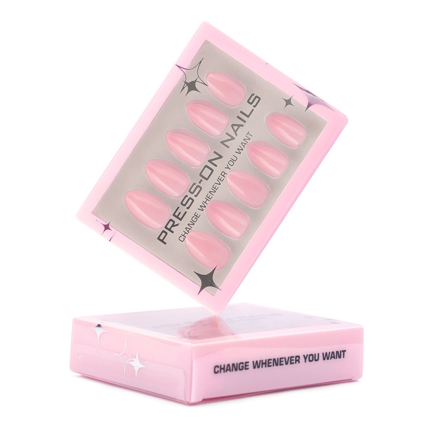 Solid Pink Press-On Nails GD45