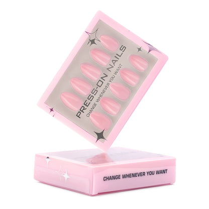 Solid Pink Press-On Nails GD45