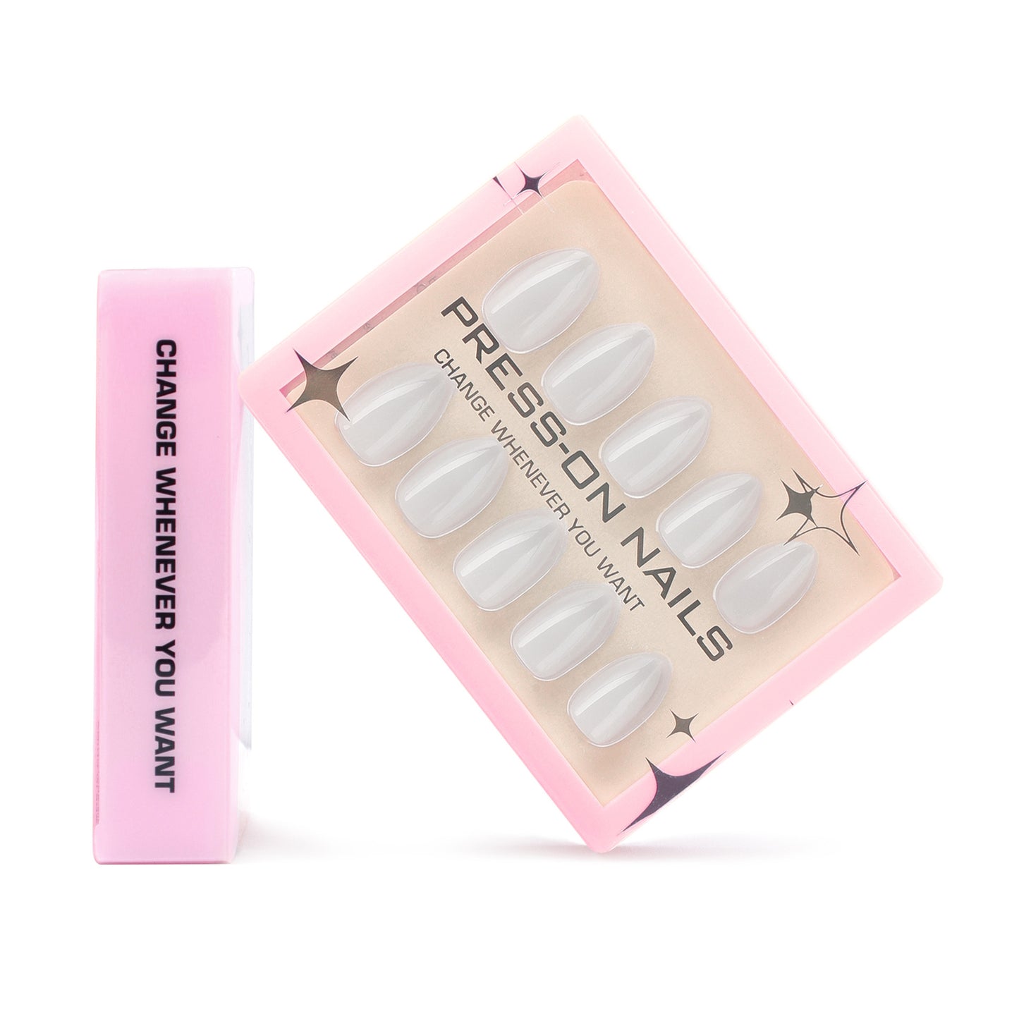 Minimalist Light Gray Press-On Nails GD44