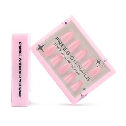 Solid Pink Press-On Nails GD45