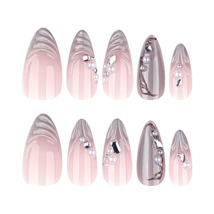 French Light Cat Eye 3D Water Ripple Nails  JP4231