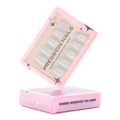 Minimalist Light Gray Press-On Nails GD44