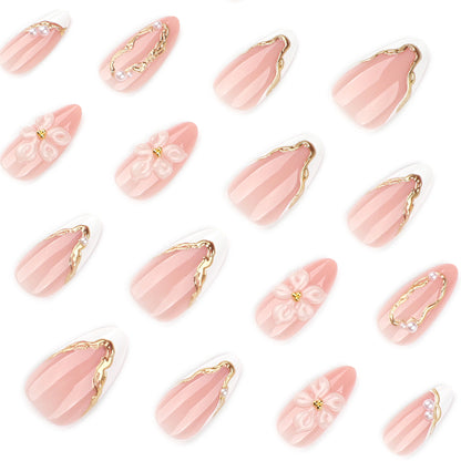 Handmade 3D Sculpted Flower Press-on Nails JP4283