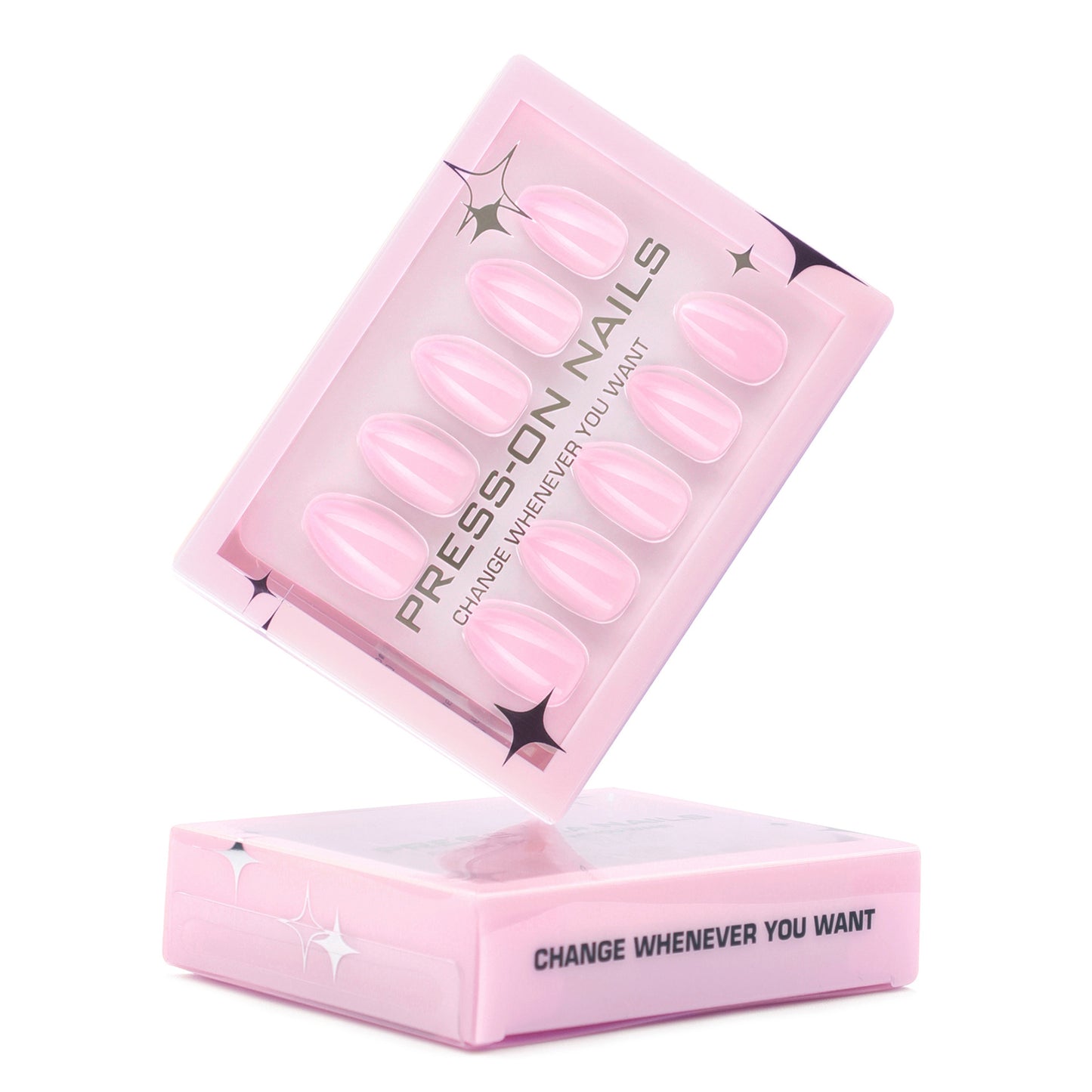 Solid Pink Press-On Nails GD20