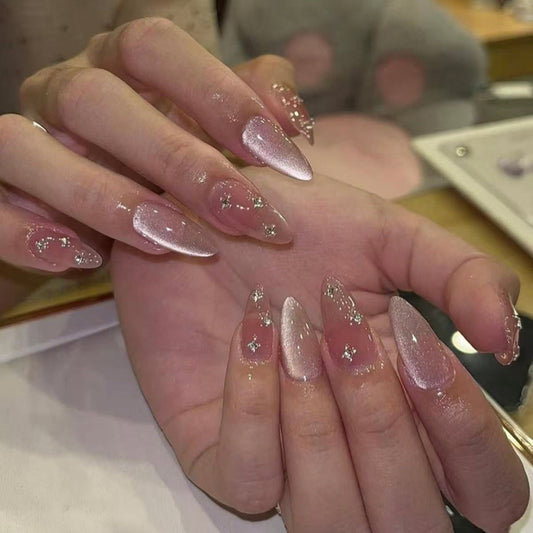 5D Cat Eye Gel - Nude Pink with Diamond Dust Effect JP4292