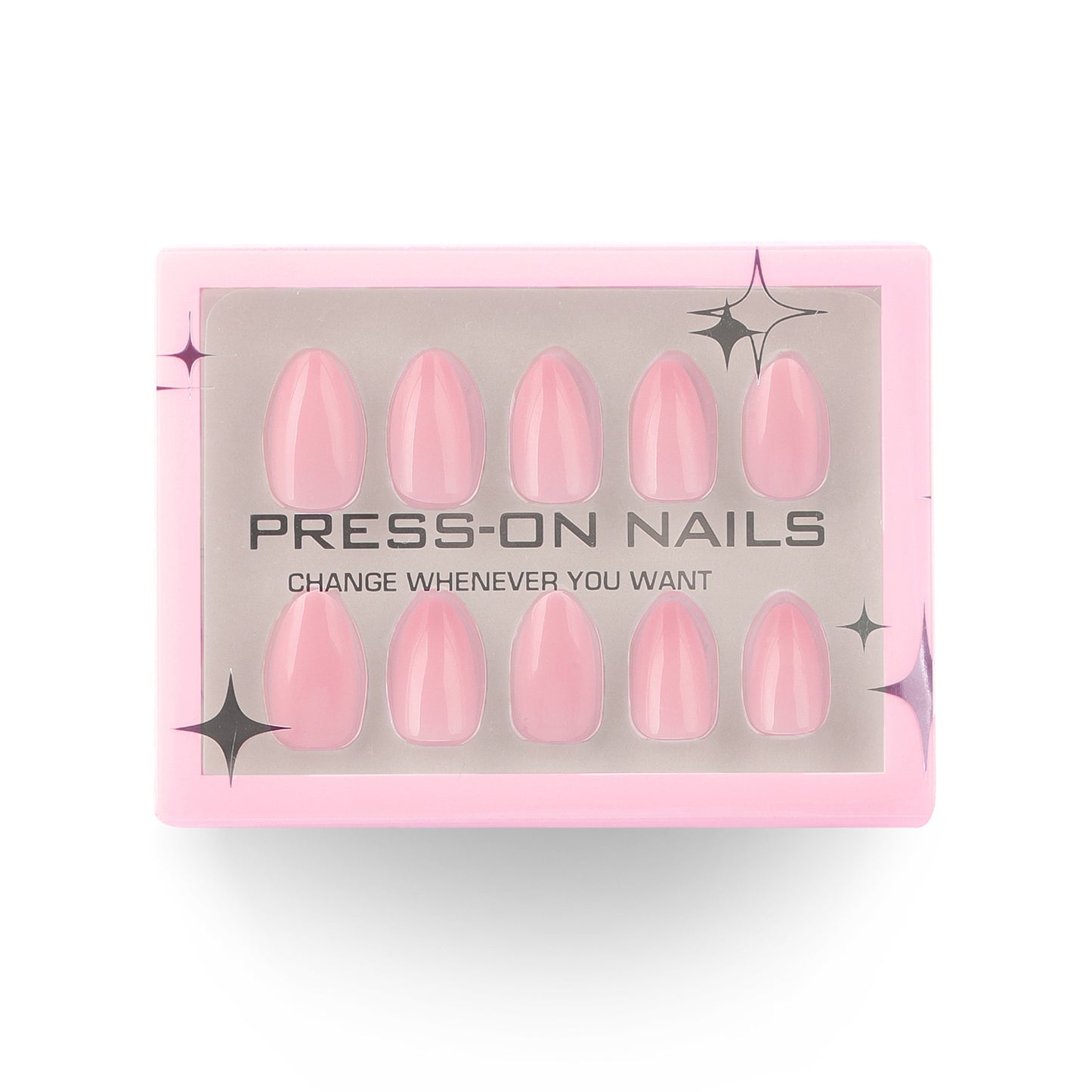 Solid Pink Press-On Nails GD45