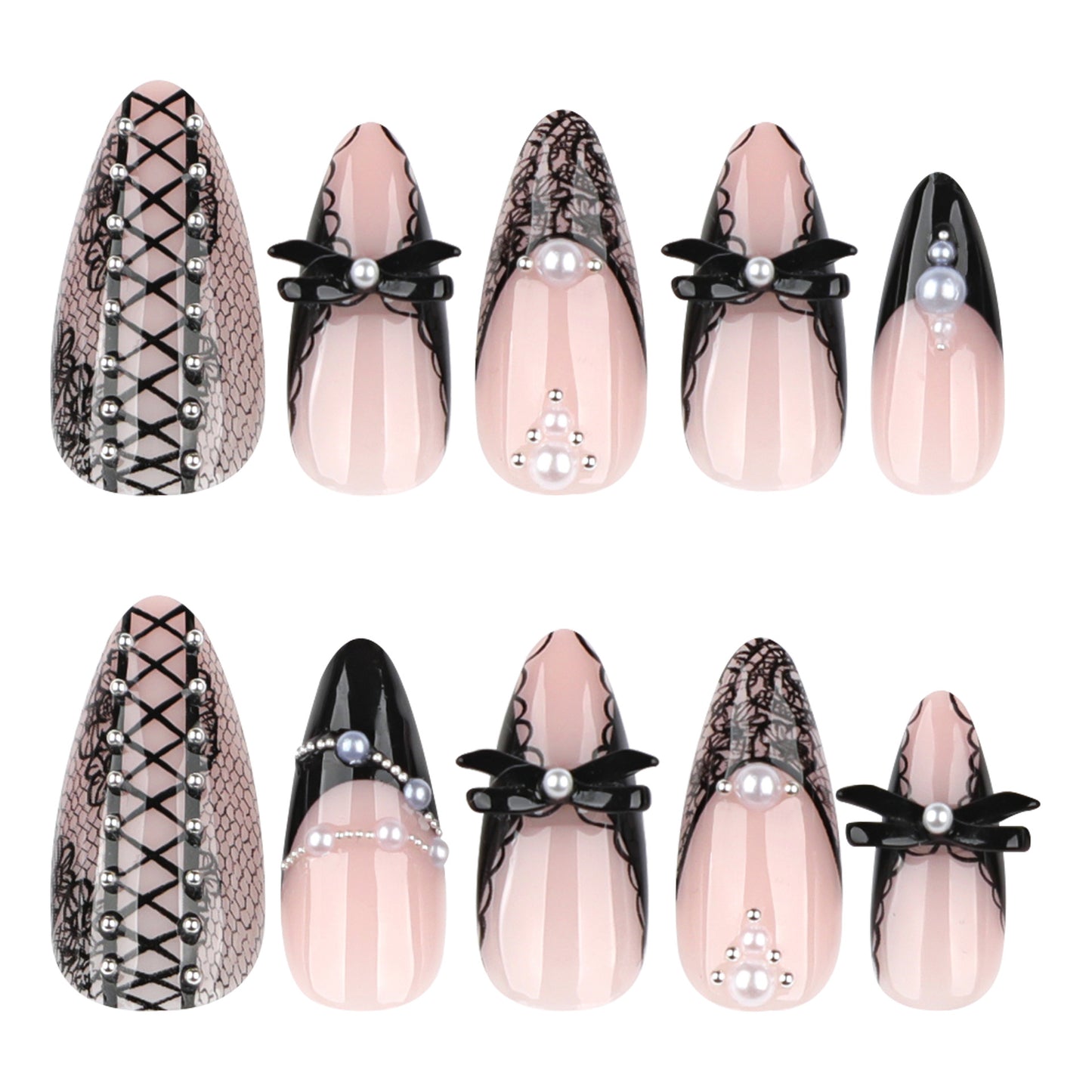 Edgy Goth Y2K Press-on Nails JP3527