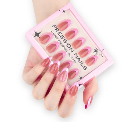High-End French Pink Press On Nails GD17