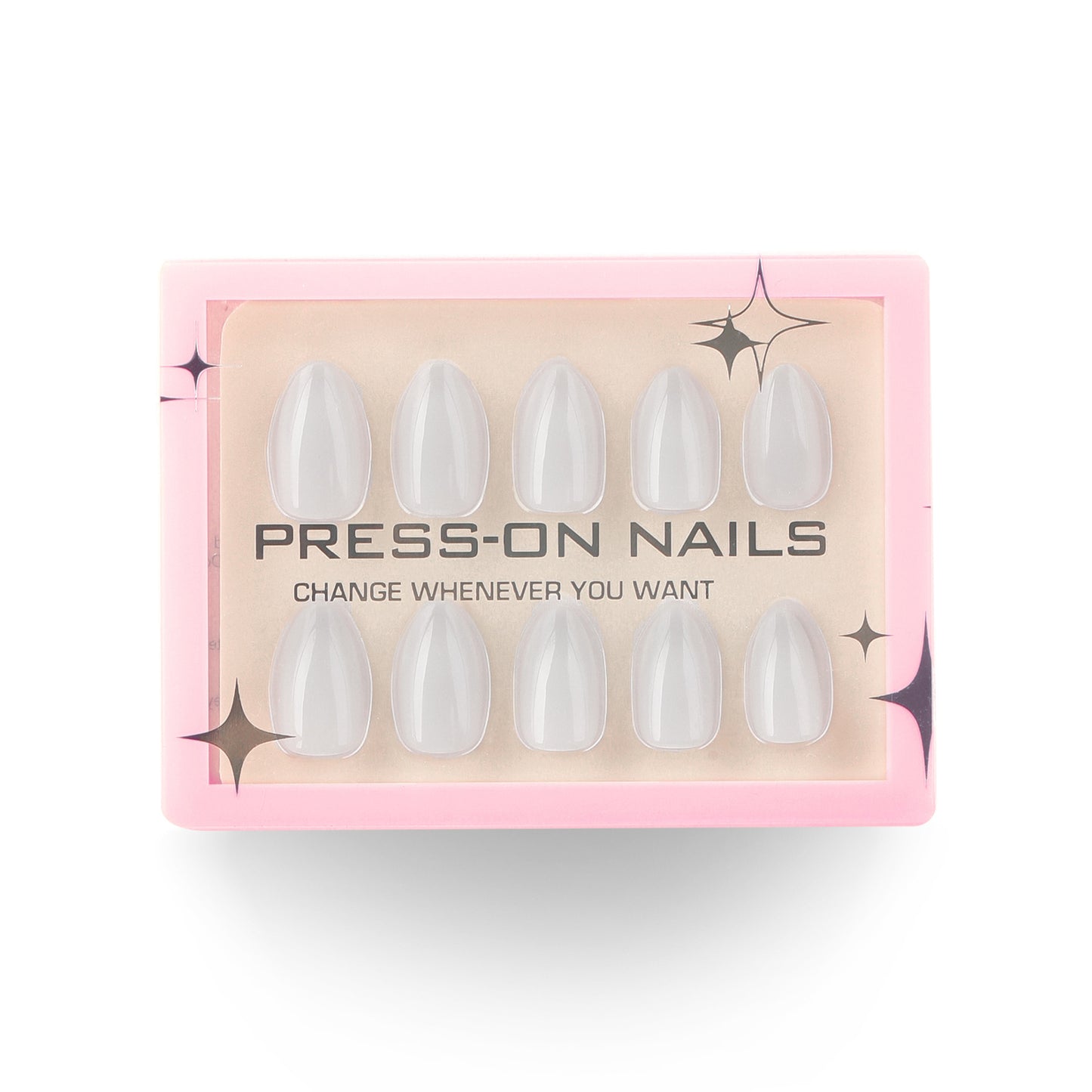 Minimalist Light Gray Press-On Nails GD44