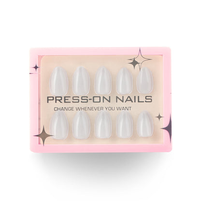 Minimalist Light Gray Press-On Nails GD44