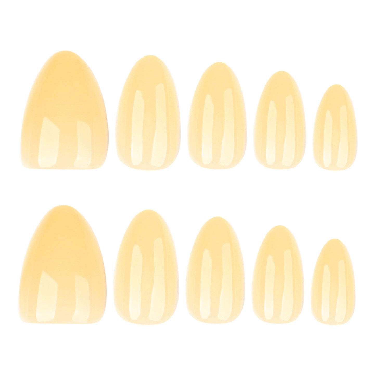 Solid Yellow Press-On Nails GD49