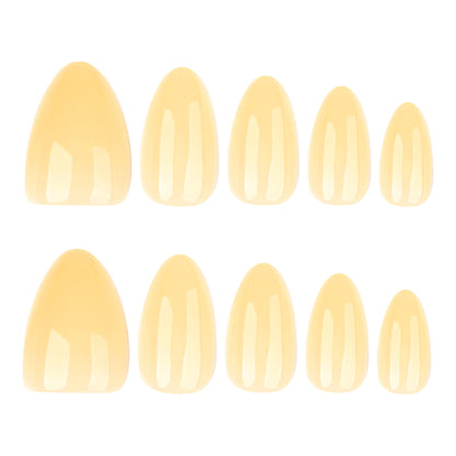 Solid Yellow Press-On Nails GD49