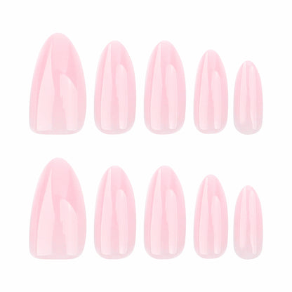 Solid Pink Press-On Nails GD20