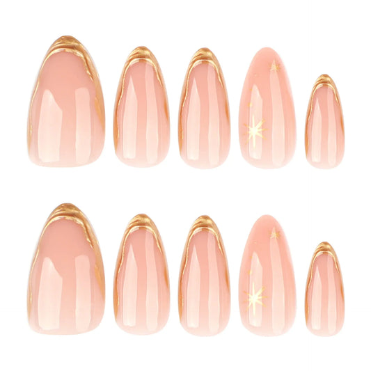 3D Gold Foil Veloura Nails