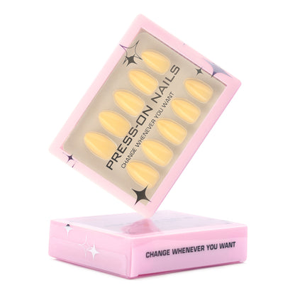Solid Yellow Press-On Nails GD49