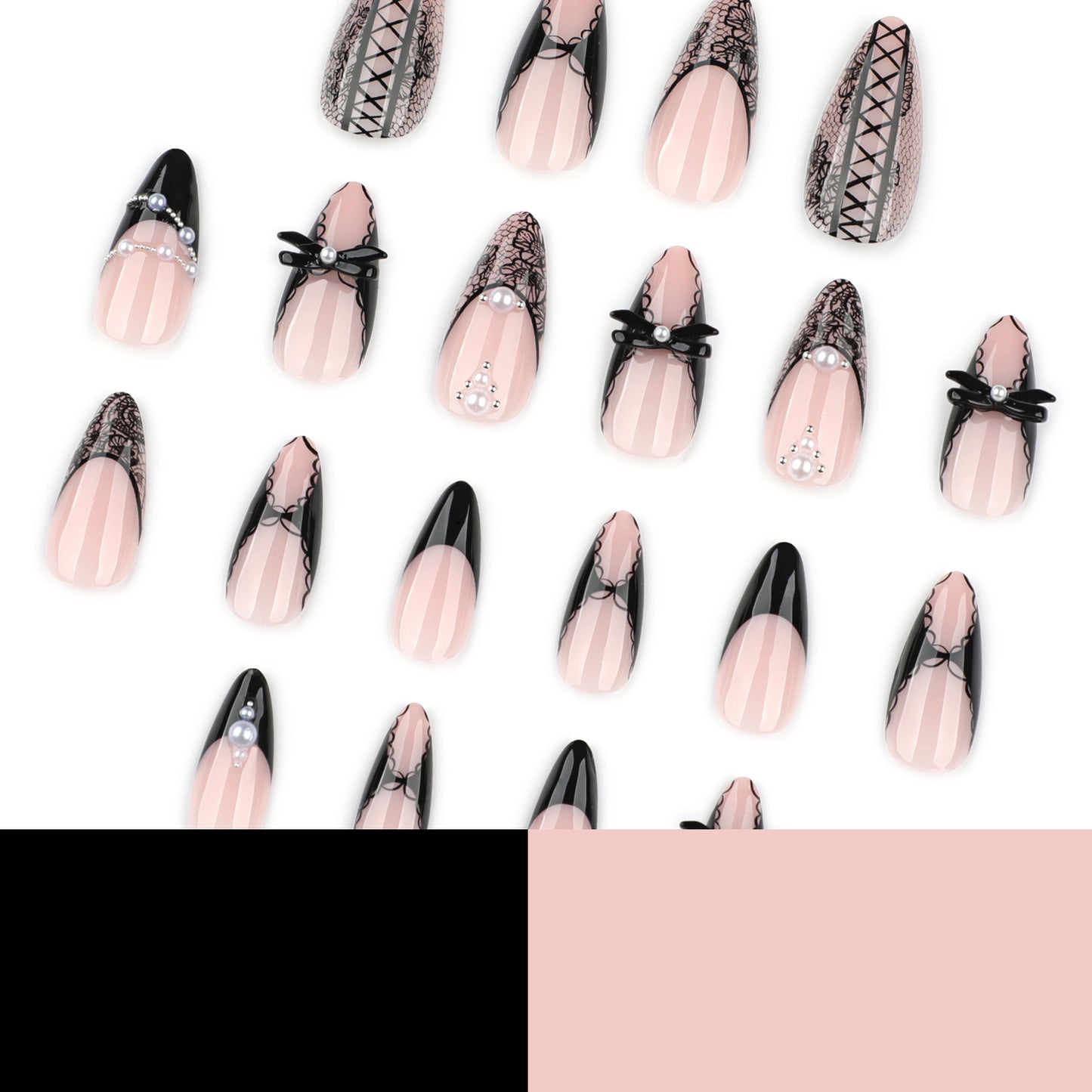 Edgy Goth Y2K Press-on Nails JP3527