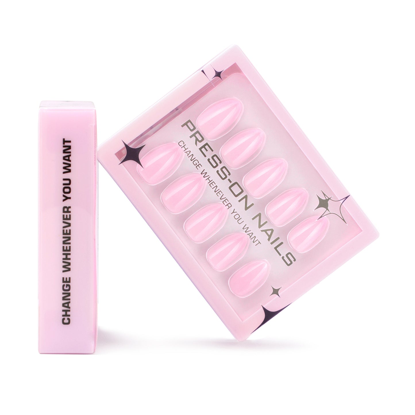 Solid Pink Press-On Nails GD20