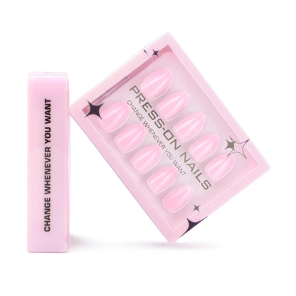Solid Pink Press-On Nails GD20