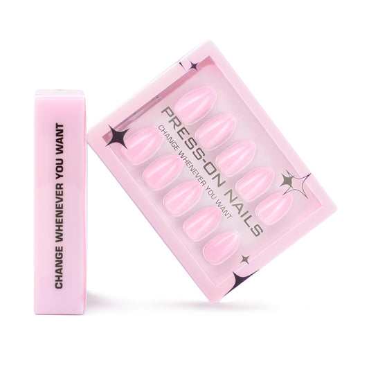 Solid Pink Press-On Nails GD20