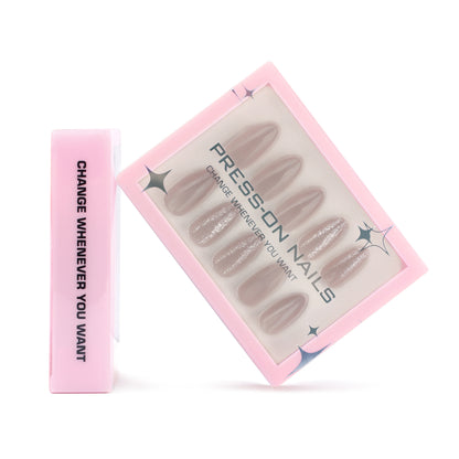 Minimalist Luxury Cat Eye Press On Nails GD33