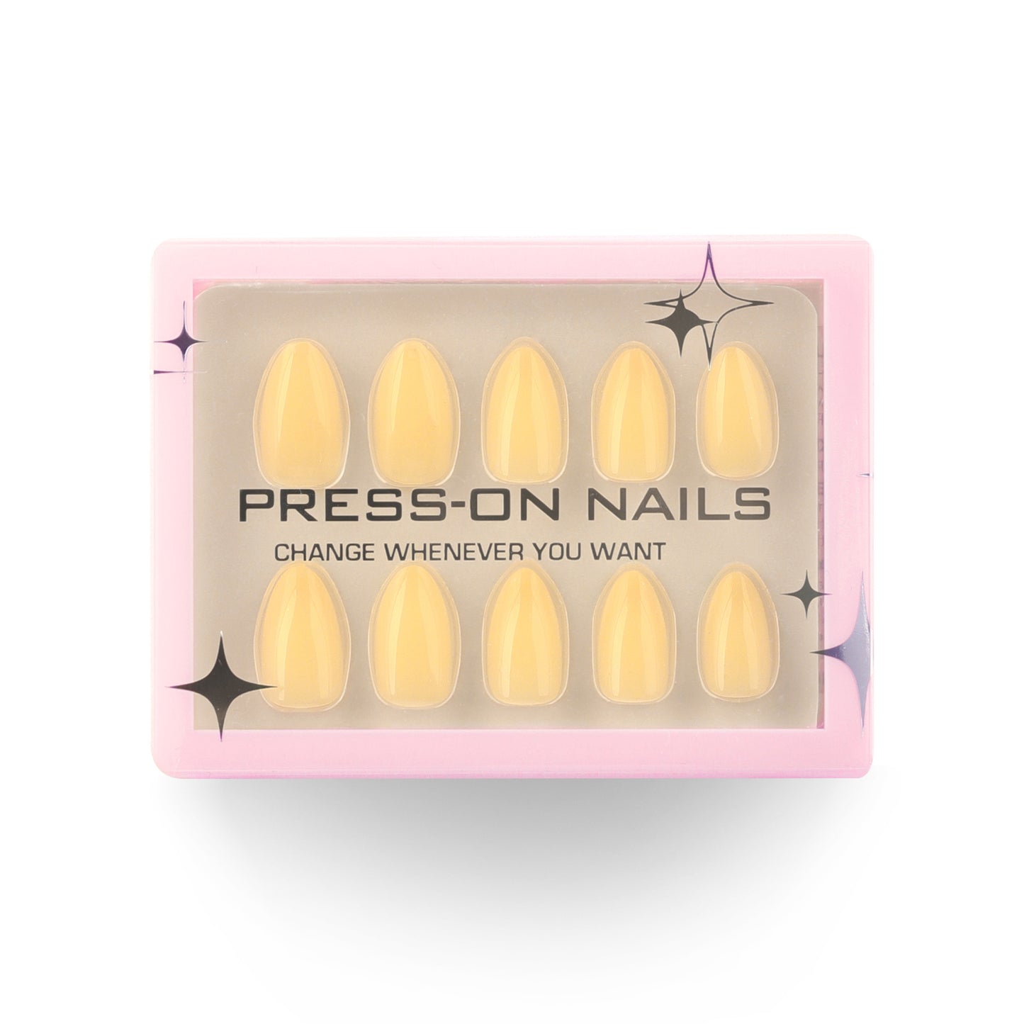 Solid Yellow Press-On Nails GD49
