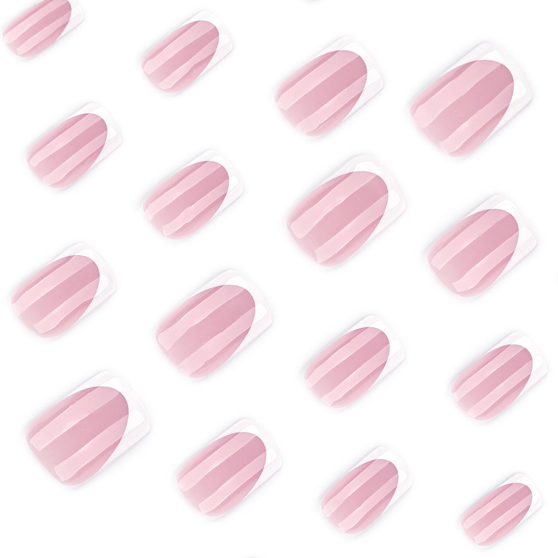 Classic French White Tip Short Square Veloura Nails