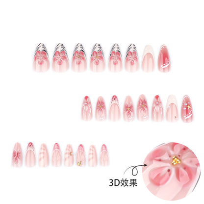 Handmade 3D Sculpted Flower Press-on Nails JP4076
