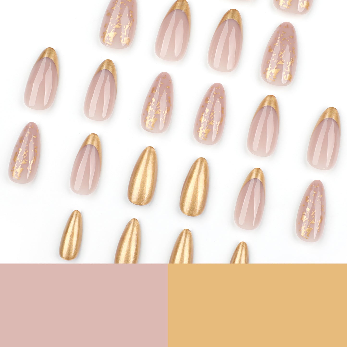 Ultra-Sparkle Diamond Glitter Pearlescent Press-on Nails JP3749