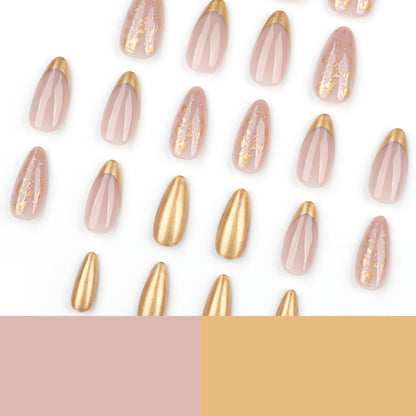 Ultra-Sparkle Diamond Glitter Pearlescent Press-on Nails JP3749